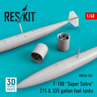 F-100 Super Sabre 275 & 335 gallon fuel tanks (3D...