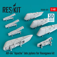 AH-64 Apache late pylons for Hasegawa kit (3D Printed)