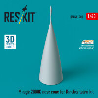 Mirage 2000C nose cone for Kinetic/Italeri kit (3D Printed)