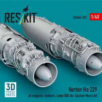 Horten Ho 229 jet engines Junkers Jumo 004 (3D Printed)...