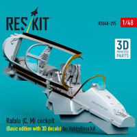 Rafale (C, M) cockpit (Basic edition with 3D decals) for HobbyBoss kit (3D printed)