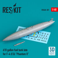 610 gallon fuel tank late F-4 (F,G) Phantom II (3D Printed)