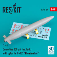 Centerline 650 gal fuel tank with pylons for F-105...