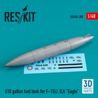 610 gallon fuel tank for F-15(J, DJ) Eagle (3D Printed)
