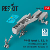 F/A-18 Hornet (A, B, C, D) wheel bays, landing gears with...