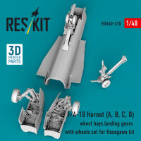 F/A-18 Hornet (A, B, C, D) wheel bays, landing gears with...