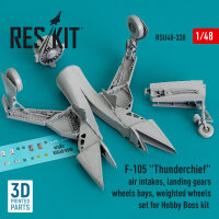 F-105 Thunderchief air intakes, landing gears with wheels...