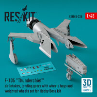F-105 Thunderchief air intakes, landing gears with wheels...