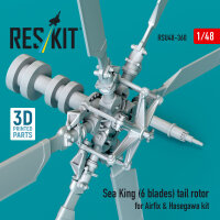 Sea King (6 blades) tail rotor for Airfix & Hasegawa kit (3D printed)