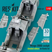 Mirage 2000D cockpit (Detailed edition) for Kinetic kit (3D Printed)