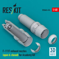 F-111F exhaust nozzles (open & closed) for Academy...
