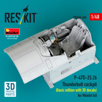 P-47D-25,26 Thunderbolt cockpit (Basic edition with 3D...