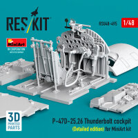 P-47D-25,26 Thunderbolt cockpit (Detailed edition) for MiniArt kit (3D Printed)