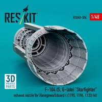 F-104 (S, G-late) Starfighter exhaust nozzle for Hasegawa/Eduard (1195, 1196, 1133) kit (3D Printed)