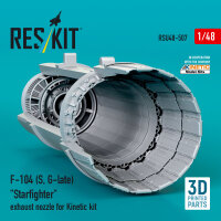 F-104 (S, G-late) Starfighter exhaust nozzle for Kinetic kit (3D Printed)