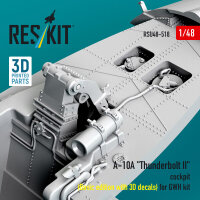 A-10A Thunderbolt II cockpit (Basic edition with 3D decals) for GWH kit (3D Printed)