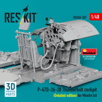 P-47D-26-28 Thunderbolt cockpit (Detailed edition) for MiniArt kit (3D Printed)