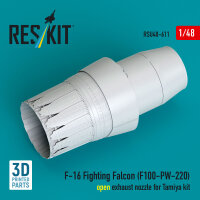 F-16 Fighting Falcon (F100-PW-220) open exhaust nozzle...