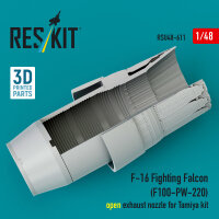 F-16 Fighting Falcon (F100-PW-220) open exhaust nozzle...