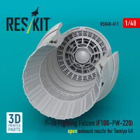 F-16 Fighting Falcon (F100-PW-220) open exhaust nozzle for Tamiya kit (3D Printed)