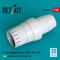 F-16 Fighting Falcon (F100-PW-229) open exhaust nozzle...