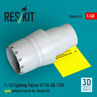 F-16 Fighting Falcon (F110-GE-129) open exhaust nozzle...