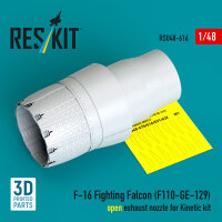 F-16 Fighting Falcon (F110-GE-129) open exhaust nozzle...