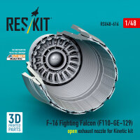 F-16 Fighting Falcon (F110-GE-129) open exhaust nozzle for Kinetic kit (3D Printed)