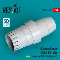 F-16 Fighting Falcon (F100-PW-220) open exhaust nozzle...
