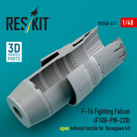 F-16 Fighting Falcon (F100-PW-220) open exhaust nozzle...