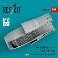 F-16 Fighting Falcon (F100-PW-229) open exhaust nozzle...