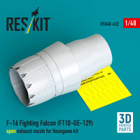 F-16 Fighting Falcon (F110-GE-129) open exhaust nozzle...