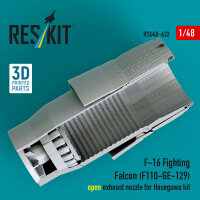 F-16 Fighting Falcon (F110-GE-129) open exhaust nozzle...