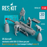 US Aircraft mechanics with SUU-23 20mm gun pod (open...