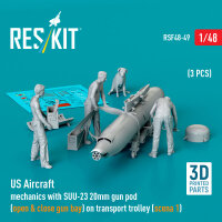 US Aircraft mechanics with SUU-23 20mm gun pod (open...