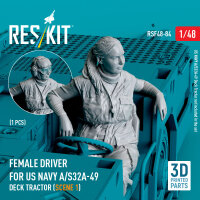 Female driver for US NAVY A/S32A-49 Deck Tractor (scene...
