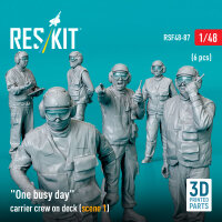 One busy day carrier crew on deck (scene 1) (6 pcs) (3D...