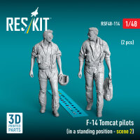 F-14 Tomcat pilots (in a standing position - scene 2) (2 pcs) (3D Printed)