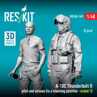 A-10C Thunderbolt II pilot and airman (in a standing position - scene 1) (2 pcs) (3D Printed)
