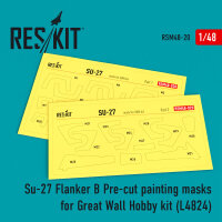 Su-27 Pre-cut painting masks for GWH L4824 kit