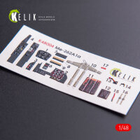 ME-262A1 interior 3D decals for Tamiya kit
