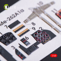 ME-262A1 interior 3D decals for Tamiya kit