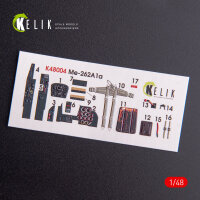 ME-262A1 interior 3D decals for Tamiya kit