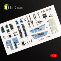 F/A-18A Hornet interior 3D decals for Kinetic kit