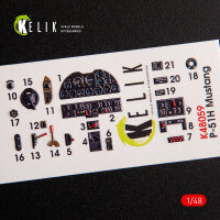 P-51H Mustang interior 3D decals for Modelsvit kit