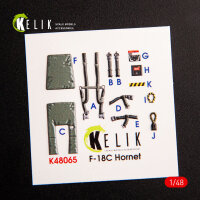 F-18C Hornet interior 3D decals for Hasegawa kit