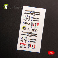F-14A Tomcat late interior 3D decals for Tamiya kit