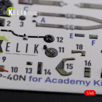 P-40N interior 3D decals for Academy kit