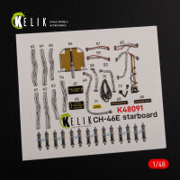 CH-46E Cargo compartment interior 3D decals for Academy kit