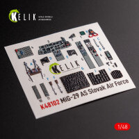 Mig-29AS - interior 3D decals for Academy kit
